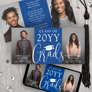 Anúncio Graduação Dupla 2 Formando Foto Conjunta Azul Real