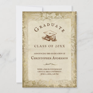 Anúncio Graduação Elegante Tan Ivy Deixa Formando 2023