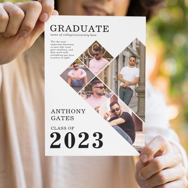 Anúncio Graduação em Grid de Fotos Múltiplas Modernas Grad (Criador carregado)