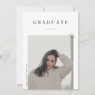 Anúncio Graduação em preto e branco com 2 fotos modernas