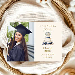 Anúncio Graduação Floral Dourada do Marinho de Foto