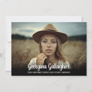 Anúncio Graduação Foto em Negrito Moderno   Script de Nome