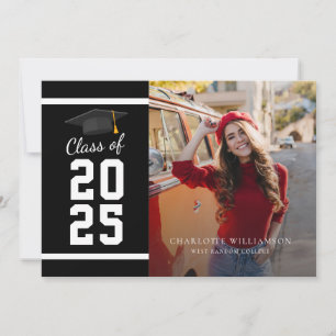 Anúncio Graduação Moderna 2025 Foto de Formando Branco Pre