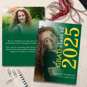 Anúncio Graduação Moderna 2 Foto Amarelo Verde 2023