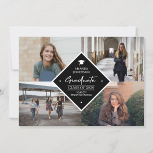 Anúncio Graduação: moderna escrita elegante 4 foto colagem