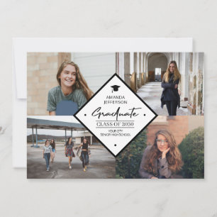 Anúncio Graduação: moderna escrita elegante 4 foto colagem