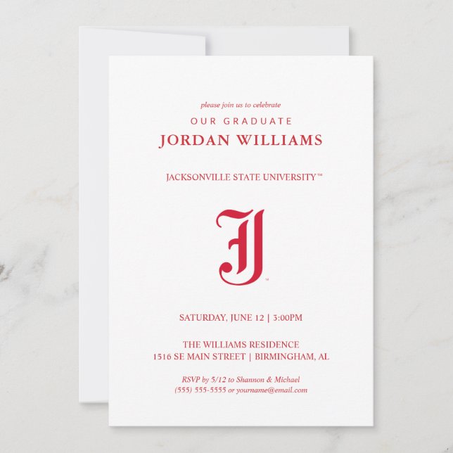 Anúncio Graduação na Jacksonville State University (Frente)