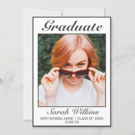 Anúncio Graduação Negra Mínima Moderna