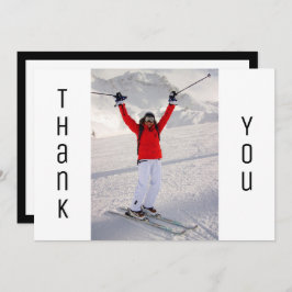 Anúncio Graduação Obrigado Foto Moderna de Formando Branco