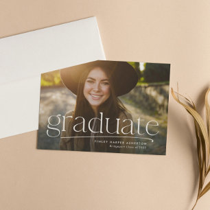 Anúncio Graduação personalizada com uma única fotografia d