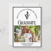 Graduação Personalizada de Foto da Escola Veteriná