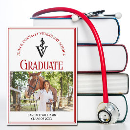 Anúncio Graduação Personalizada de Foto da Escola Veteriná