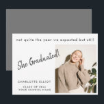 Anúncio Graduação Personalizada de Fotos Mínima Funny Grad<br><div class="desc">Anúncio de Graduação Personalizada de Foto Graduada e Engraçado Minimalista</div>