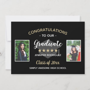 Anúncio Graduação personalizada de Parabéns de fotos 2