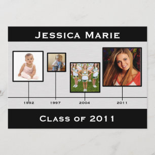 Anúncio Graduação preta e cinzenta Inviation do espaço