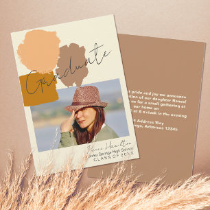 Anúncio Graduação Simples de Foto Moderna Boho Terracotta