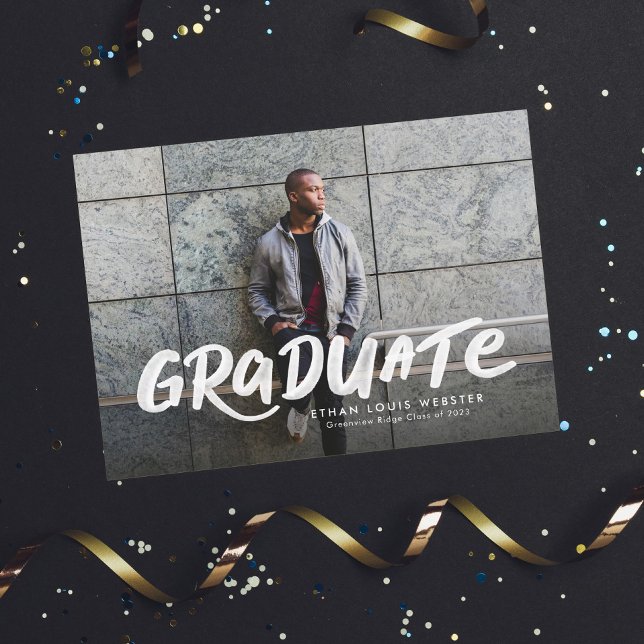 Anúncio Graduação simples e arrojada duas fotos de formatu (Criador carregado)