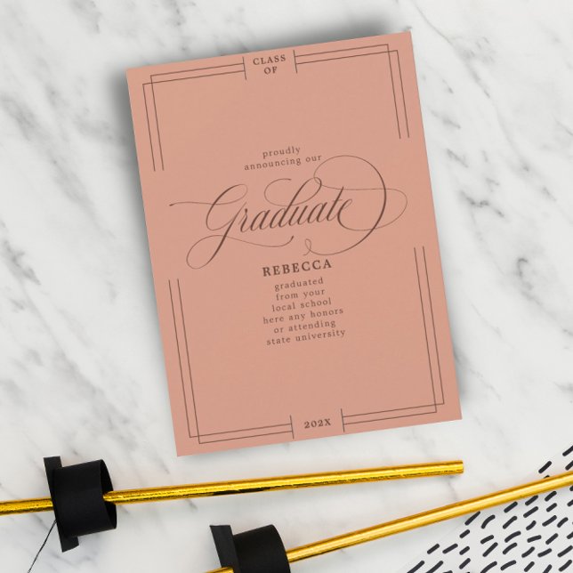 Anúncio Graduação Terracotta do nosso Script Clássico do F (Criador carregado)