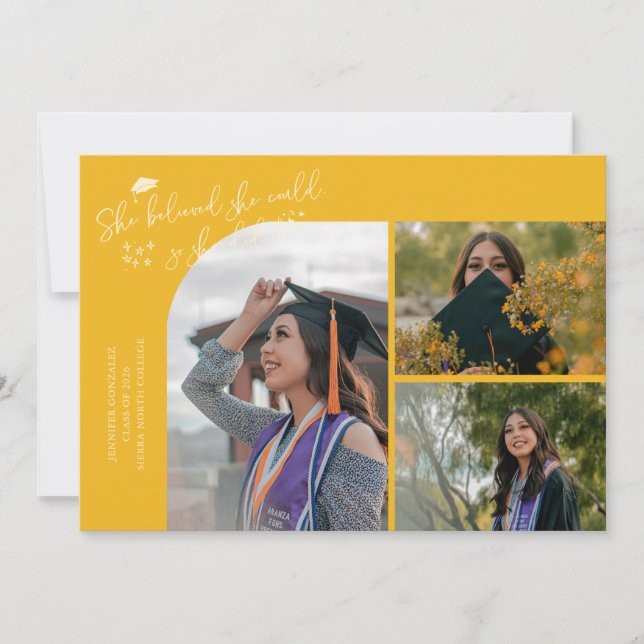 Anúncio Graduada Amarela Ela Acreditou Multi Foto (Frente)