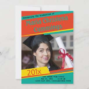 Anúncio graduado de obstrução colorido