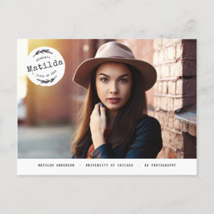 Anúncio graduado moderno da foto + o partido