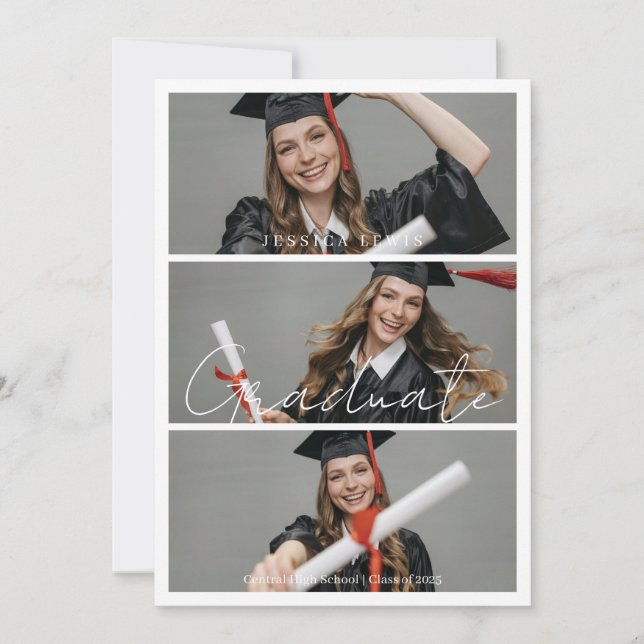 Anúncio Graduate Photo High School Graduation  (Frente)