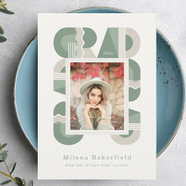 Anúncio Graduation announcement class of 2026 sage green