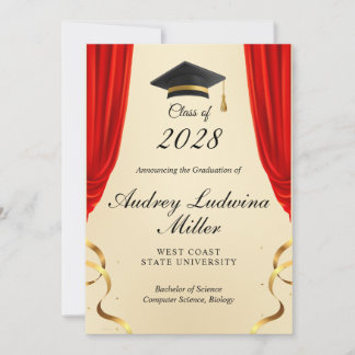 Anúncio Graduation Announcements No Photo