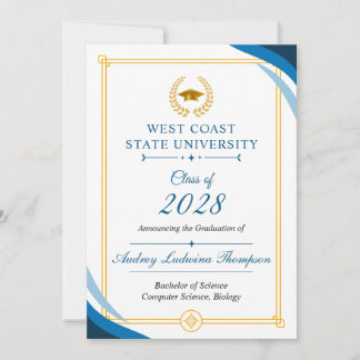 Anúncio Graduation Announcements Without Photo