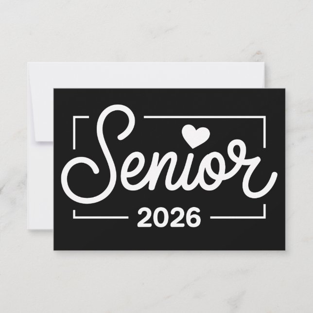 Anúncio Graduation Class Of 2026 Senior Heart Graduate (Frente)