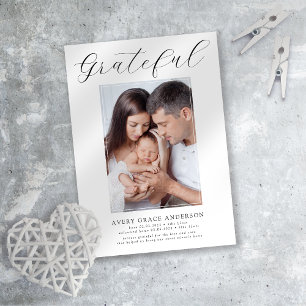 Anúncio Grateful ・ Parto de Foto de Script Moderno