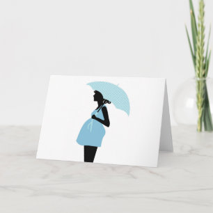 Anúncio Grávida com Bolinhas Umbrella Baby Blue