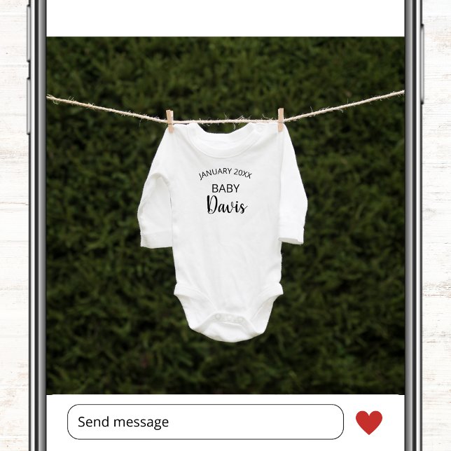 Anúncio Gravidez de Foto Simples e Bonita de inverno (cute simple photo pregnancy announcement card winter pregnancy reveal )