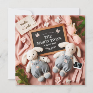 Anúncio Gravidez Gêmea Editável