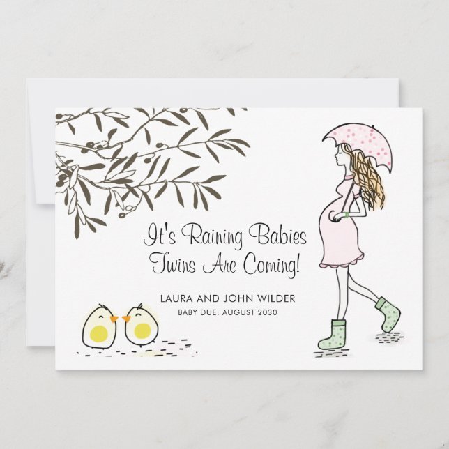 Anúncio Gravidez Mãe Gravidez Anunciando Gêmeas (Frente)