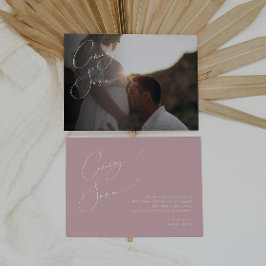 Anúncio Gravidez Whimsical Dusty Rosa