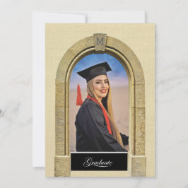 Anúncio Greco-Roman Arch photo design Grad Announcement