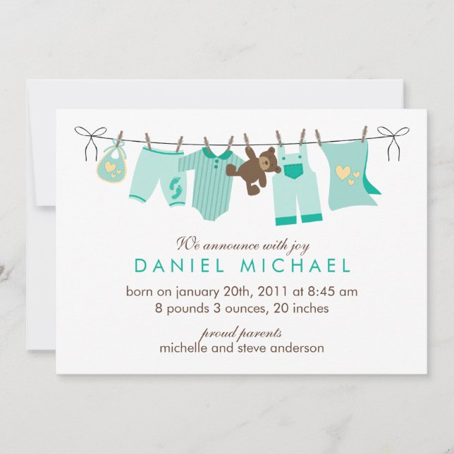 Anúncio Green Baby Clothesline (Frente)