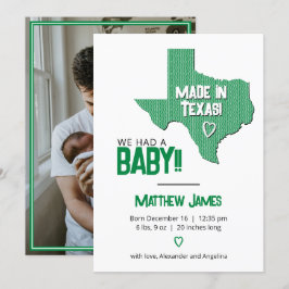 Anúncio Green Herringbone criada no Texas Photo Baby