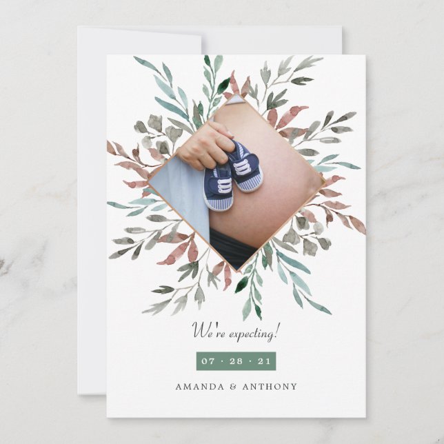 Anúncio Greenerescência Rústica de inverno Gravidez Foto (Frente)