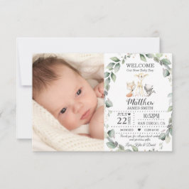 Anúncio Greenerescer Woodland Animal New Baby Boy Foto Bir