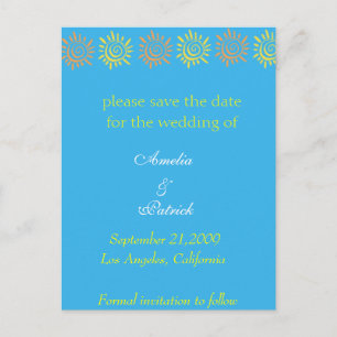 Anúncio Guardar a Data - Cartão Postal de Verão