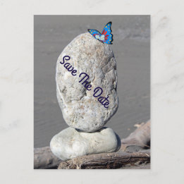 Anúncio Guardar Cartão Postal De Borboleta De Data