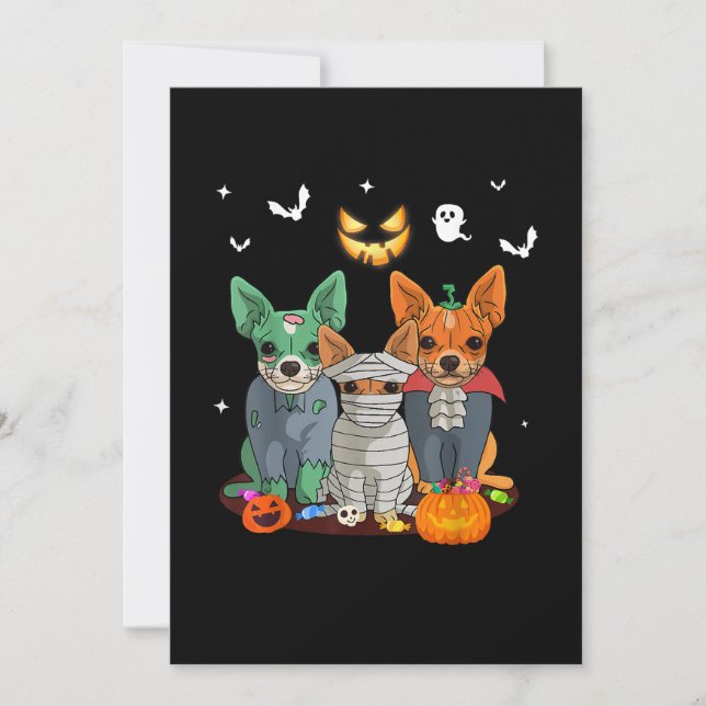 Anúncio Halloween Chihuahua Dog Witte Cute Gift Dachshund (Frente)