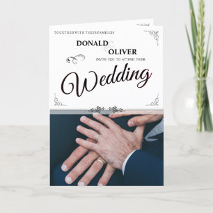 Anúncio Hands of a Gay Wedding Couple with Rings