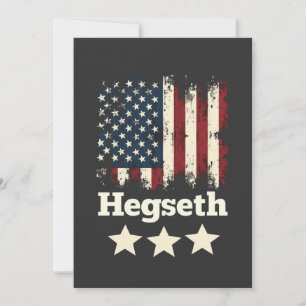 Anúncio Hegseth Trump Administração American Flag