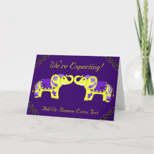 Anúncio Henna Elephant (Amarelo/Roxo) (Chá de fraldas)