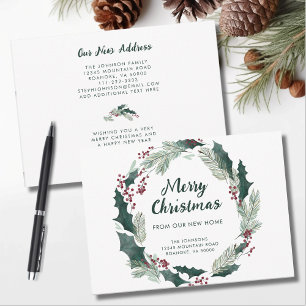 Anúncio Holly Wreath Feliz Natal de Nova Casa