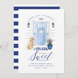 Anúncio Home Sweet Home Blue Coastal Watercolor Porta Fron