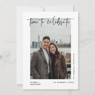 Anúncio Hora de Celebrar Recepção de Casamento com Letra M